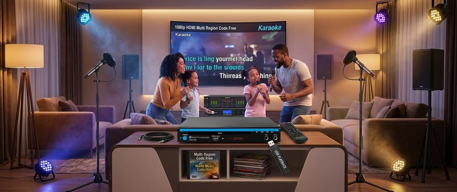 Region-free DVD player with international karaoke discs